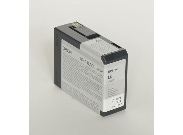 Epson T5807 Light Black 80 ml Lyst svart blekk for Epson SP 3800/3880 